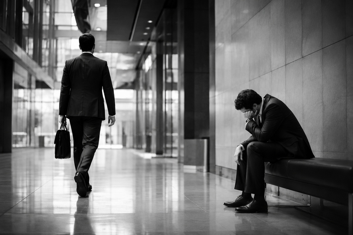 Espace de travail moderne et indicateurs d’emploi